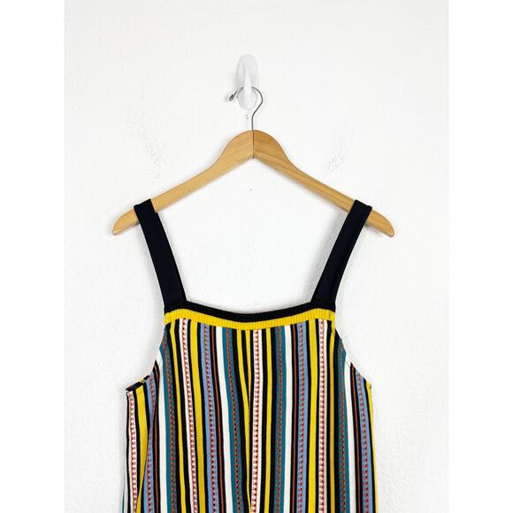 Zara Knit Multi Color Striped Romper Small Sleeveless Bohemian Lightweight - Picture 4 of 14
